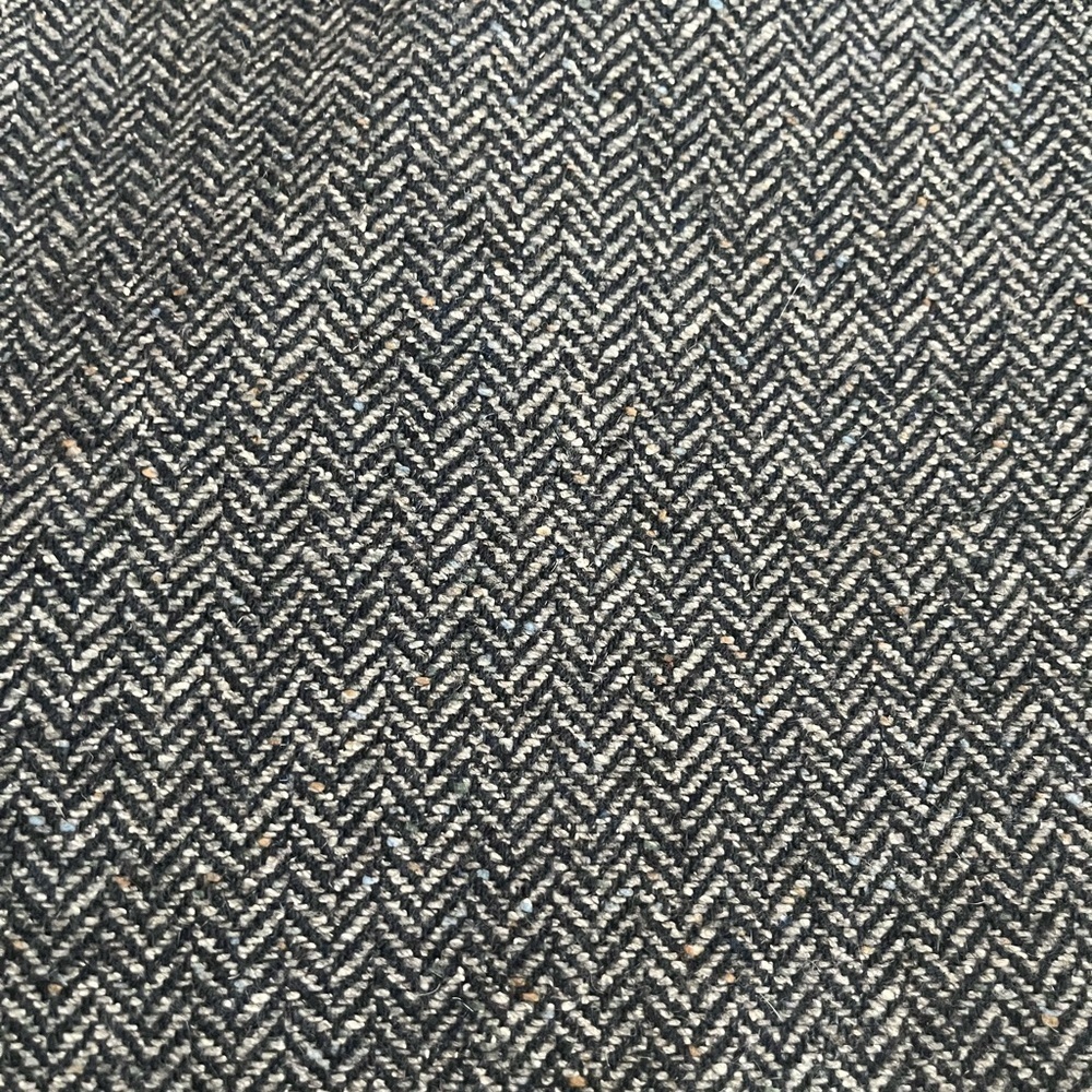 [14/16]Talbots Black White Tweed Wool Silk Blend Midi Pencil Skirt Back Slit - Picture 2 of 8